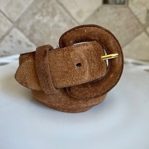 Beautiful! PigSuede Leather Caramel Tan Vintage Belt Small B G Street
